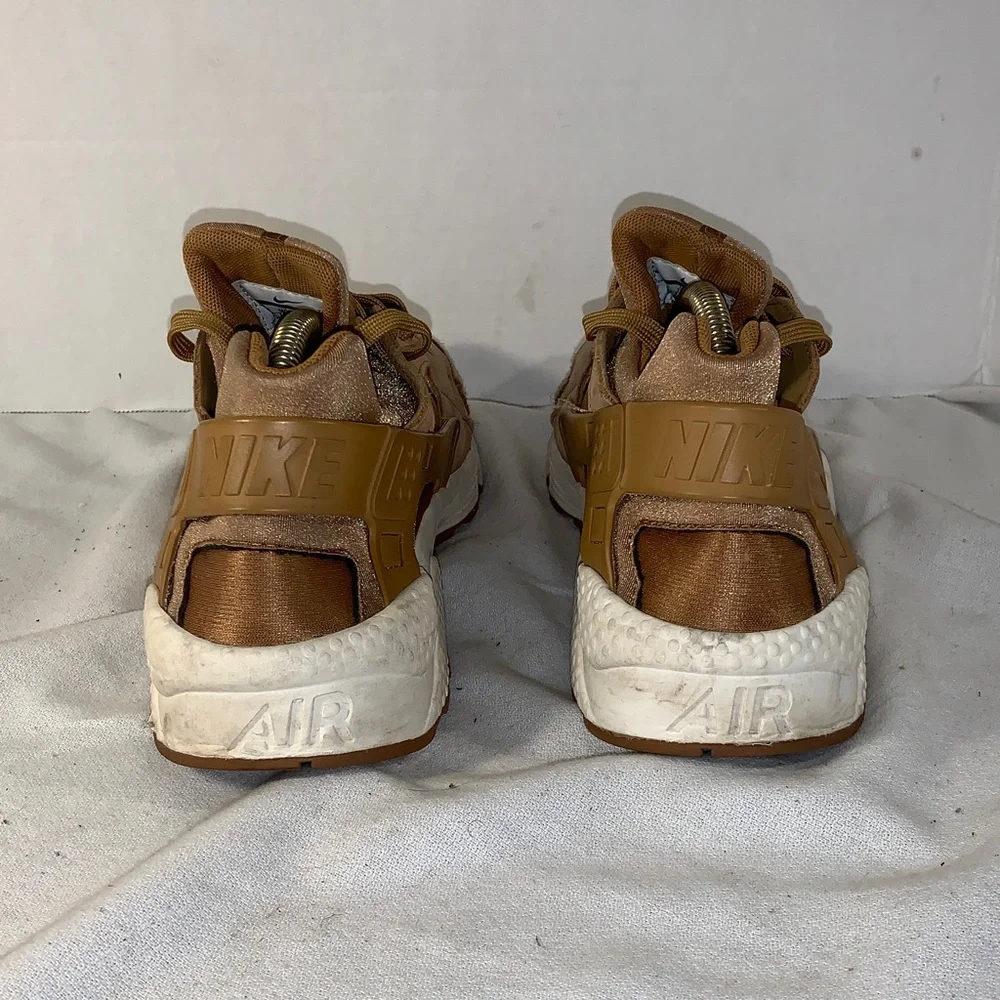 Nike Men’s Brown Suede Huarache Sneakers with White Midsole